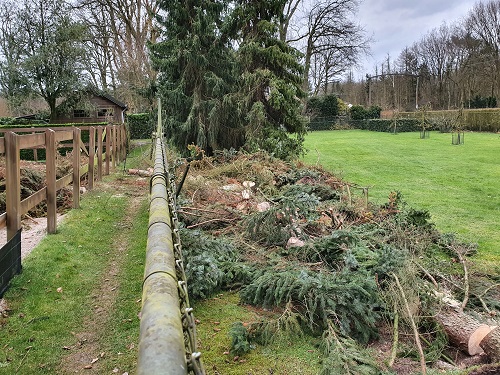 overzicht na herstel van stormschade